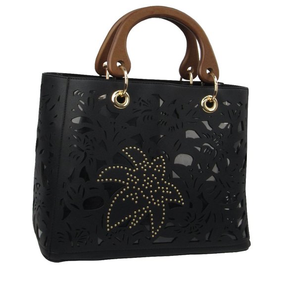 Palm Designed 2-in-1 Tote Handbag - Picture 2 of 2